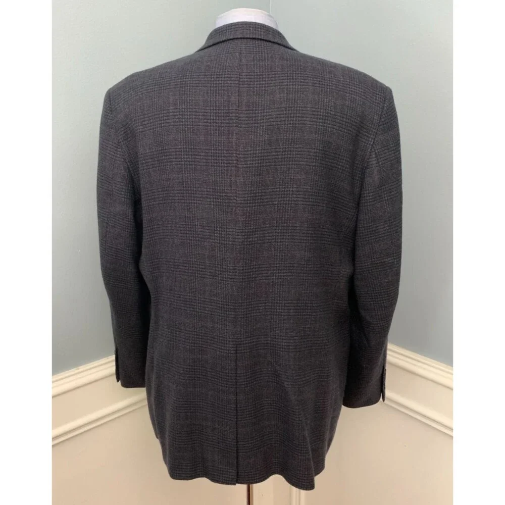 Joseph & Feiss Blazer Mens 43R Lambswool Tweed Glen Plaid Sportscoat Jacket